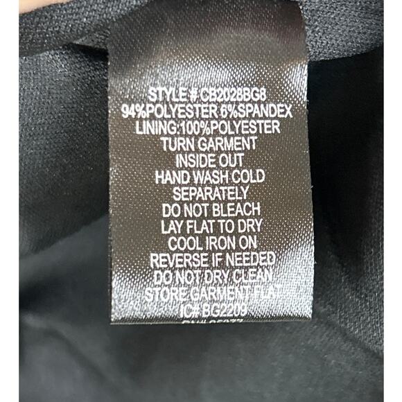 Sanctuary Women’s L All Nighter Black Sequin Mock Neck Zipper Lined Blouse NWT - Picture 6 of 8